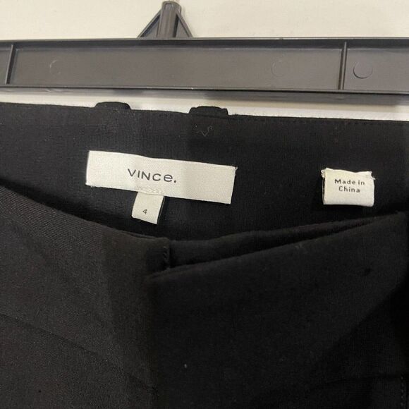 VINCE. black knit straight leg trouser work pants size US 4 - Picture 5 of 7